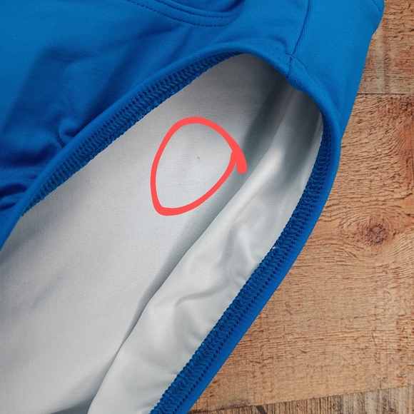 Lands' End Swimsuit Bathing Suit Blue Tankini Two Piece Size 8 Built In Bra Wire - Picture 11 of 11